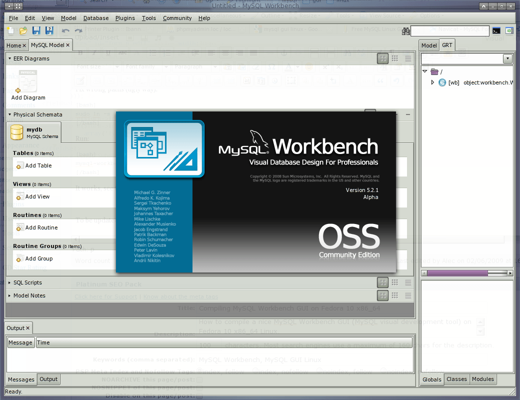 MySQL Workbench GUI on Fedora 10 x86_64